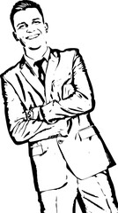 Laughing business man
