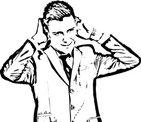 Stressed business man