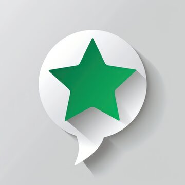 A conceptual graphic for Esperanto Day. A clean, modern icon features the green star of Esperanto inside a white speech bubble, symbolizing universal communication, hope, and linguistic unity