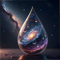 tiny universe inside a teardrop emotiona cosmi