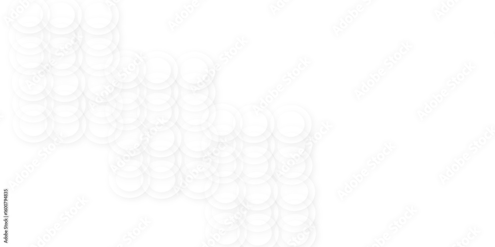 Aufkleber abstract white gradient circle pattern of 3d bubbles background template. abstract white modern tran