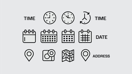 Business chart game concept vector icon set illustration web design symbol