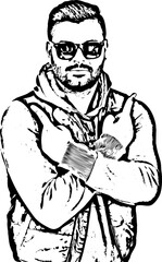 Rapper man with attitude