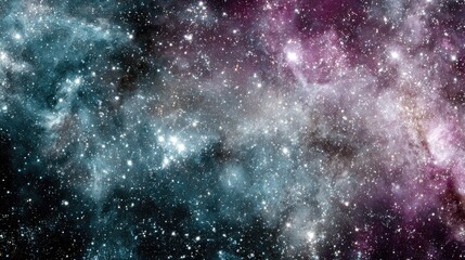 Vast Colorful Deep Space Nebula