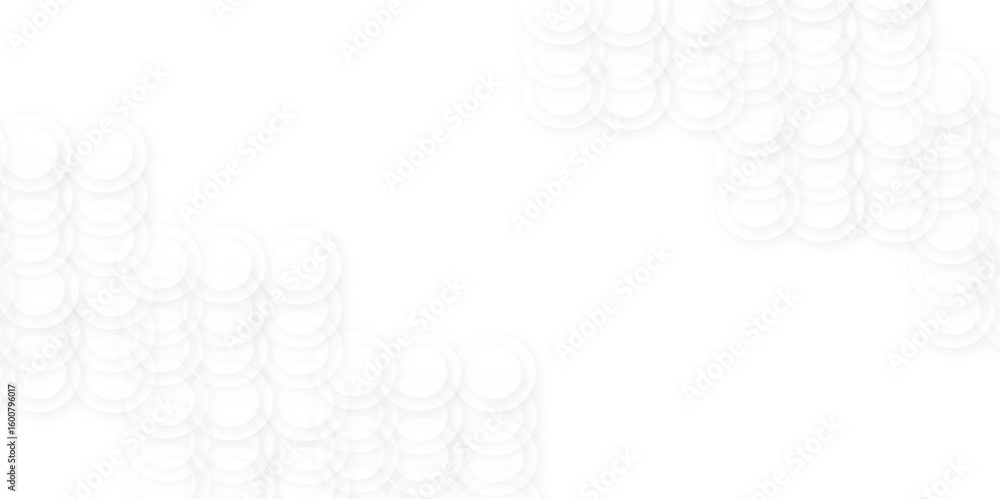 Aufkleber abstract white gradient circle pattern of 3d bubbles background template. abstract white modern tran