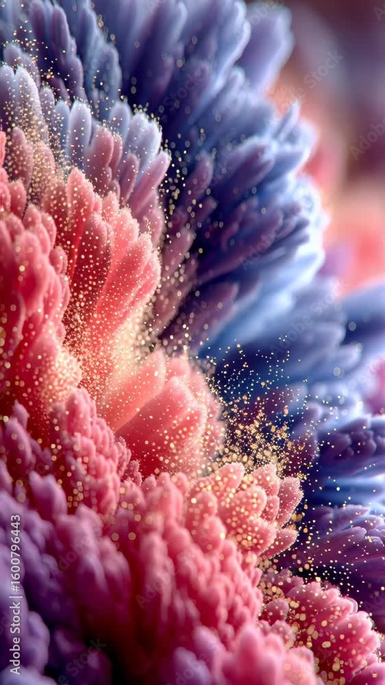 Poster a vibrant burst of multicolored glitter particles exploding outward in a dazzling, energetic display