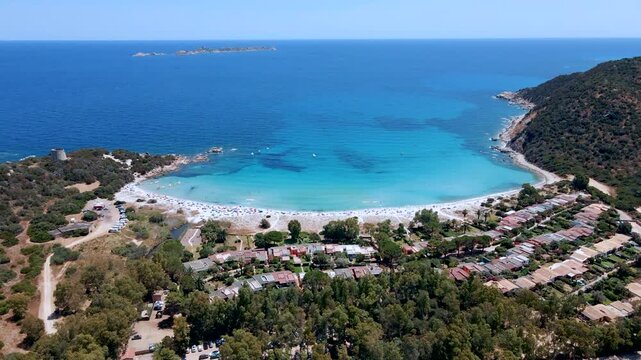 Aerial View Sardinia Cala Pira Beach