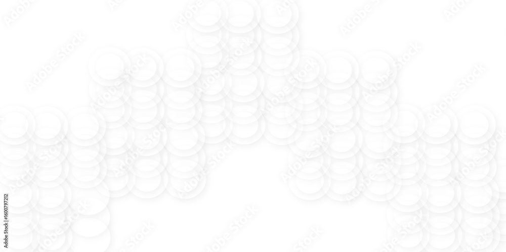 Aufkleber abstract white gradient circle pattern of 3d bubbles background template. abstract white modern tran