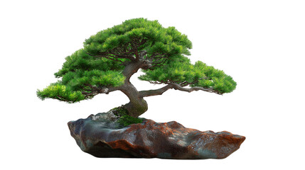 Fototapeta premium Bonsai Tree on Rock Base