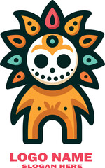 Naklejka premium Alebrijes logo vector white background .