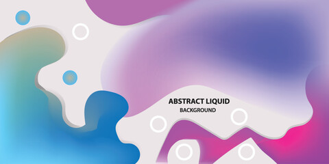 Abstract modern flow liquid shapes for banner, vector illustration design background