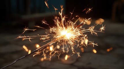 Burning Sparkler Night Celebration Festive Light.