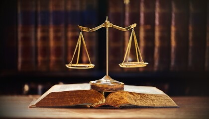 golden scales on antique books justice concept law legal law justice
