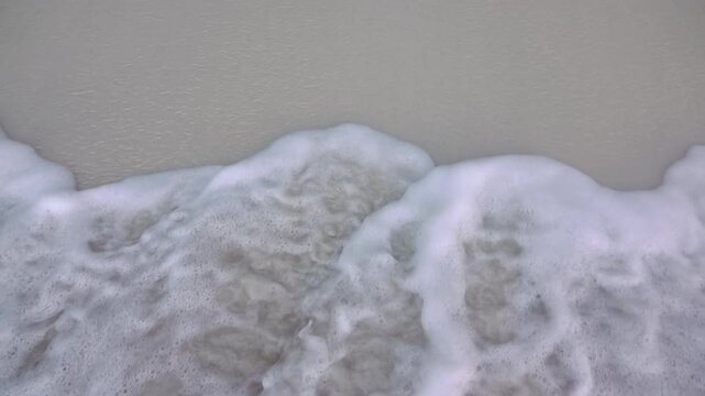 Sea Surf Closeup. Slow Motion
