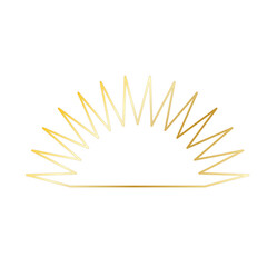 Gold Sun Star Ray Outline Icon. Vintage Wedding Card Invitation Decorative Element Symbol. Astrology Tattoo Style/ Aesthetic Elegant Golden Gradient Star Symbol. 