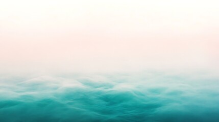 Obraz premium Dreamy turquoise abstract background with soft waves and pastel gradient for dreamy concepts