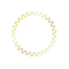 Gold Sun Star Ray Outline Icon. Vintage Wedding Card Invitation Decorative Element Symbol. Astrology Tattoo Style/ Aesthetic Elegant Golden Gradient Star Symbol. 