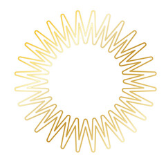 Gold Sun Star Ray Outline Icon. Vintage Wedding Card Invitation Decorative Element Symbol. Astrology Tattoo Style/ Aesthetic Elegant Golden Gradient Star Symbol. 