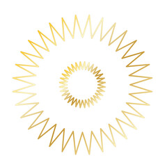 Gold Sun Star Ray Outline Icon. Vintage Wedding Card Invitation Decorative Element Symbol. Astrology Tattoo Style/ Aesthetic Elegant Golden Gradient Star Symbol. 