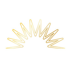 Gold Sun Star Ray Outline Icon. Vintage Wedding Card Invitation Decorative Element Symbol. Astrology Tattoo Style/ Aesthetic Elegant Golden Gradient Star Symbol. 