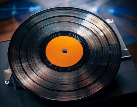 vintage vinyl record showcasing classic music culture and analog audio nostalgia for music industry marketing