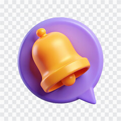 Fototapeta premium 3D Bell Notification PNG | Alert Icon, Reminder and Notification Symbol 2