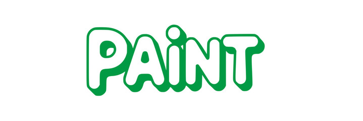 Fototapeta premium Green Paint Text.