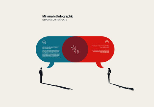 Business Communication between Genders Minimal Design Infographic Template