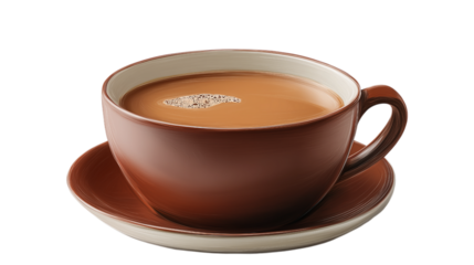 Brown Tea Cup and Saucer Hot Drink Still Life