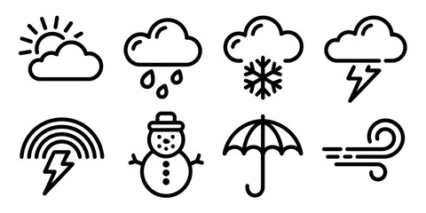 Obraz premium Elegant Black and White Line Art Design Collection with Various Elements