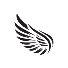 Obraz premium Eagle and angel wings vector illustration for tattoo design, symbolizing freedom