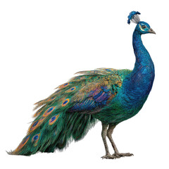 Obraz premium Peacock in profile, vibrant plumage (5)