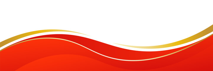 Dynamic Red and Gold Wave Background