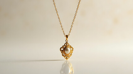 Fototapeta premium Gold chain design for jewellery catalogs, ads, and fashion promotions. 