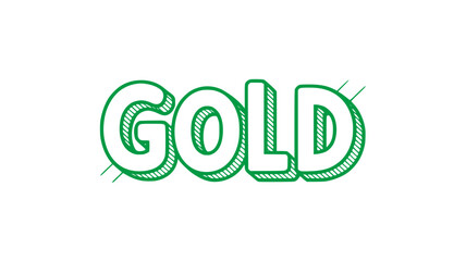Fototapeta premium Green Gold Text Graphic.