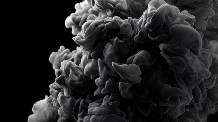 Abstract Black And Grey Ink Smoke Design
