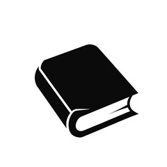 Closed Book Silhouette – Minimal Education Icon

