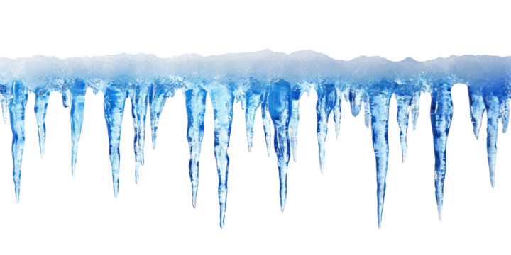 PNG Blue gradient icicle icicles winter ice.