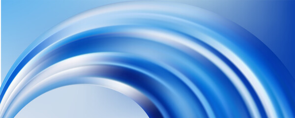 Abstract background with wavy surface in blue colors