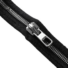 Black zipper detail close up macro photography