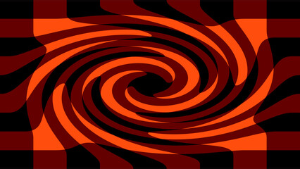 Abstract Swirl and Checkered Plaid Pattern Background