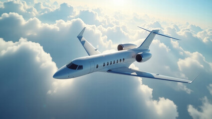 Obraz premium Large private jet in the sky