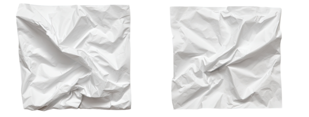 Abstract crumpled white fabric