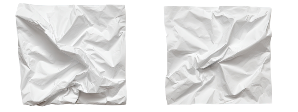 Abstract crumpled white fabric