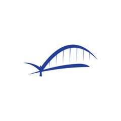 Bridge logo design concept template illustration