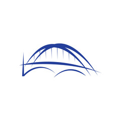 Bridge logo design concept template illustration