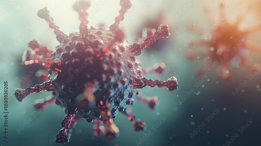 Aufkleber scientists observe virus structures in a controlled lab setting to study their characteristics and i