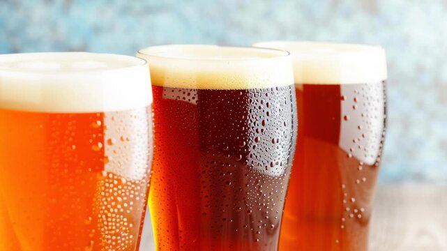 Craft beer enthusiasts gather to sample a selection of diverse brews showcasing different colors and flavors.