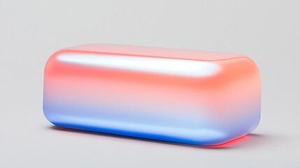 Fototapeta premium Abstract gradient box with vibrant colors and smooth reflections for modern designs