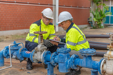 An engineer specializing in water supply systems, responsible for meter readings, pipeline...